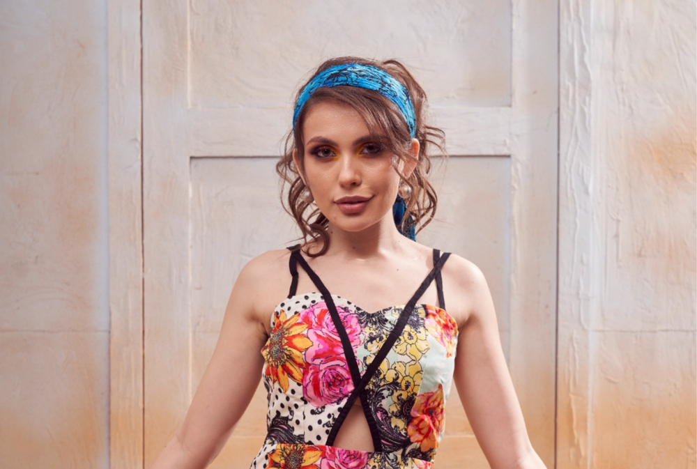 Kyro Clothing model in an ethnic ensemble